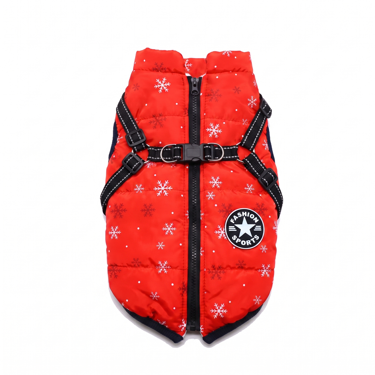 Dog Winter Jacket with Harness - Warm Padded Windproof Vest for Small & Medium Dogs