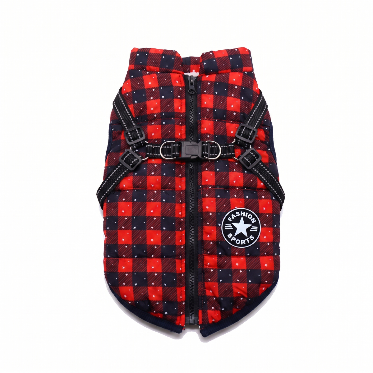 Dog Winter Jacket with Harness - Warm Padded Windproof Vest for Small & Medium Dogs