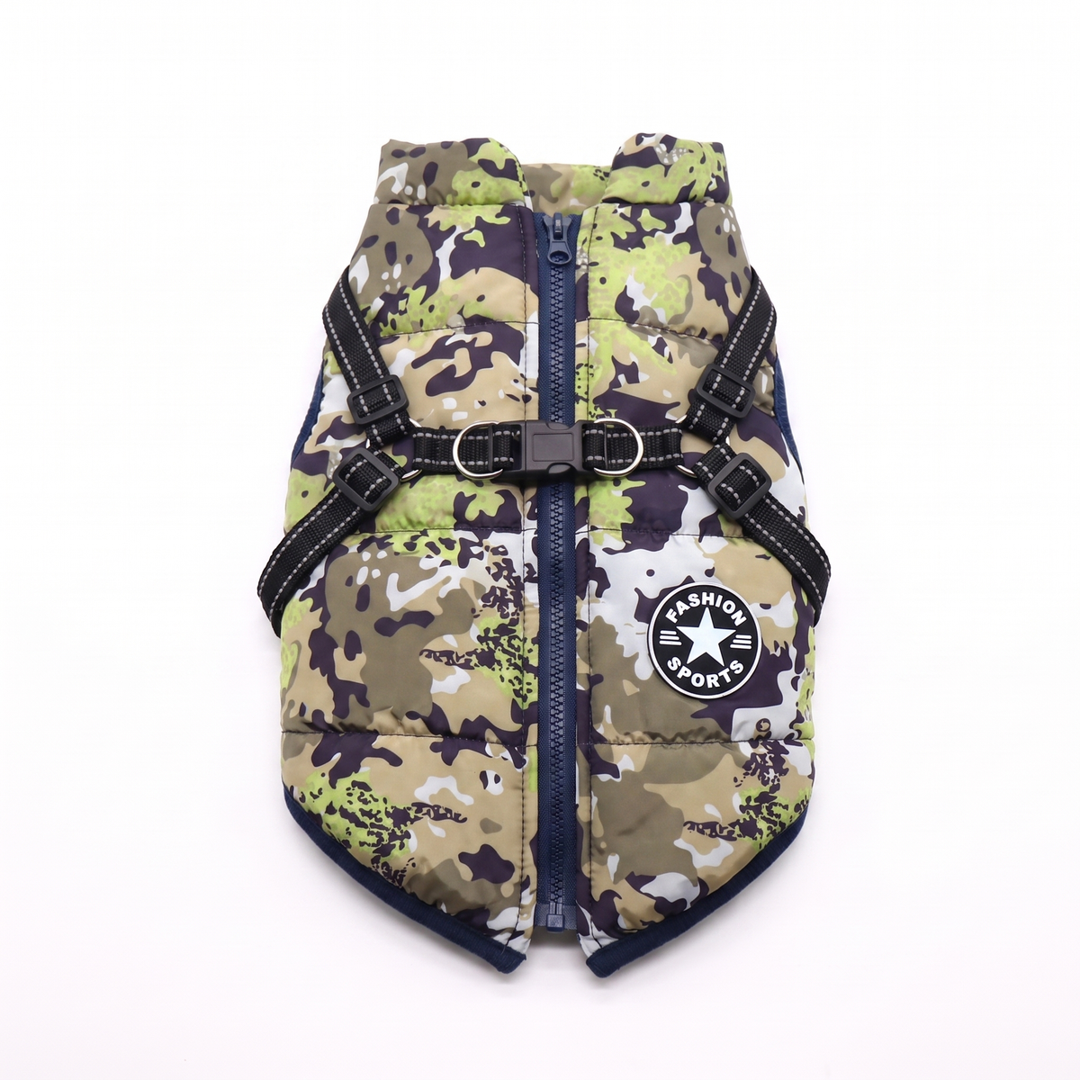 Dog Winter Jacket with Harness - Warm Padded Windproof Vest for Small & Medium Dogs