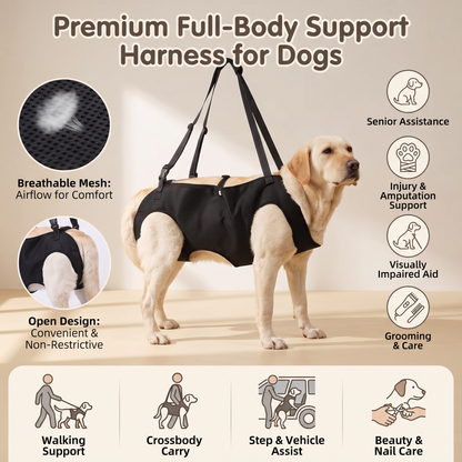 Adjustable Dog Support Harness Breathable Mobility Sling for Senior Dogs