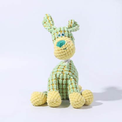 Squeaky Donkey Dog Chew Toy – Durable Plush Rope Interactive Toy for Dogs
