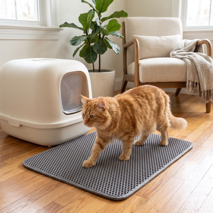 Double Layer Cat Litter Mat – Honeycomb Litter Trapping Waterproof EVA Mat