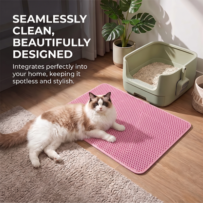Double Layer Cat Litter Mat – Honeycomb Litter Trapping Waterproof EVA Mat