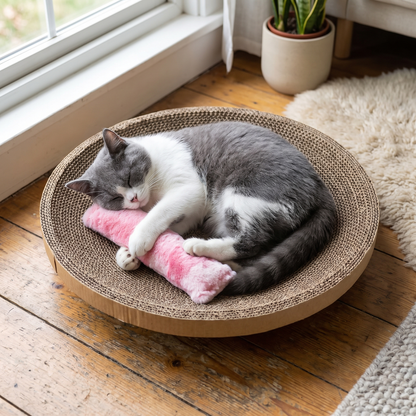 Catnip Plush Kicker Toy – Soft Gradient Interactive Cat Chew & Self-Play Pillow