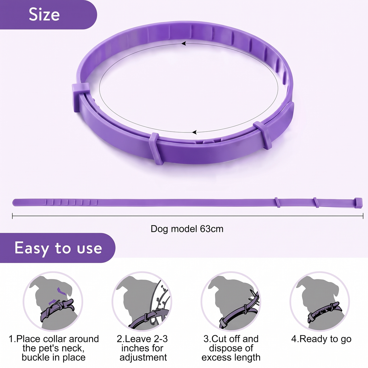 Dog Calming Collar – Adjustable Soothing Pet Collar for Stress & Everyday Comfort