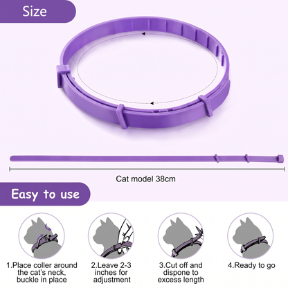 Calming Collar for Cats – Adjustable Long-Lasting Soothing Cat Collar Multipack