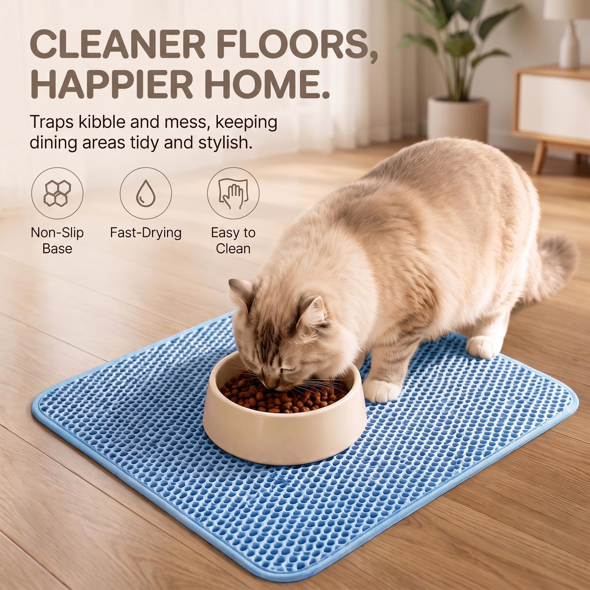 Double Layer Cat Litter Mat – Honeycomb Litter Trapping Waterproof EVA Mat