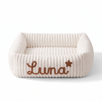Personalized Puppy Bed – Soft Plush Dog Bed