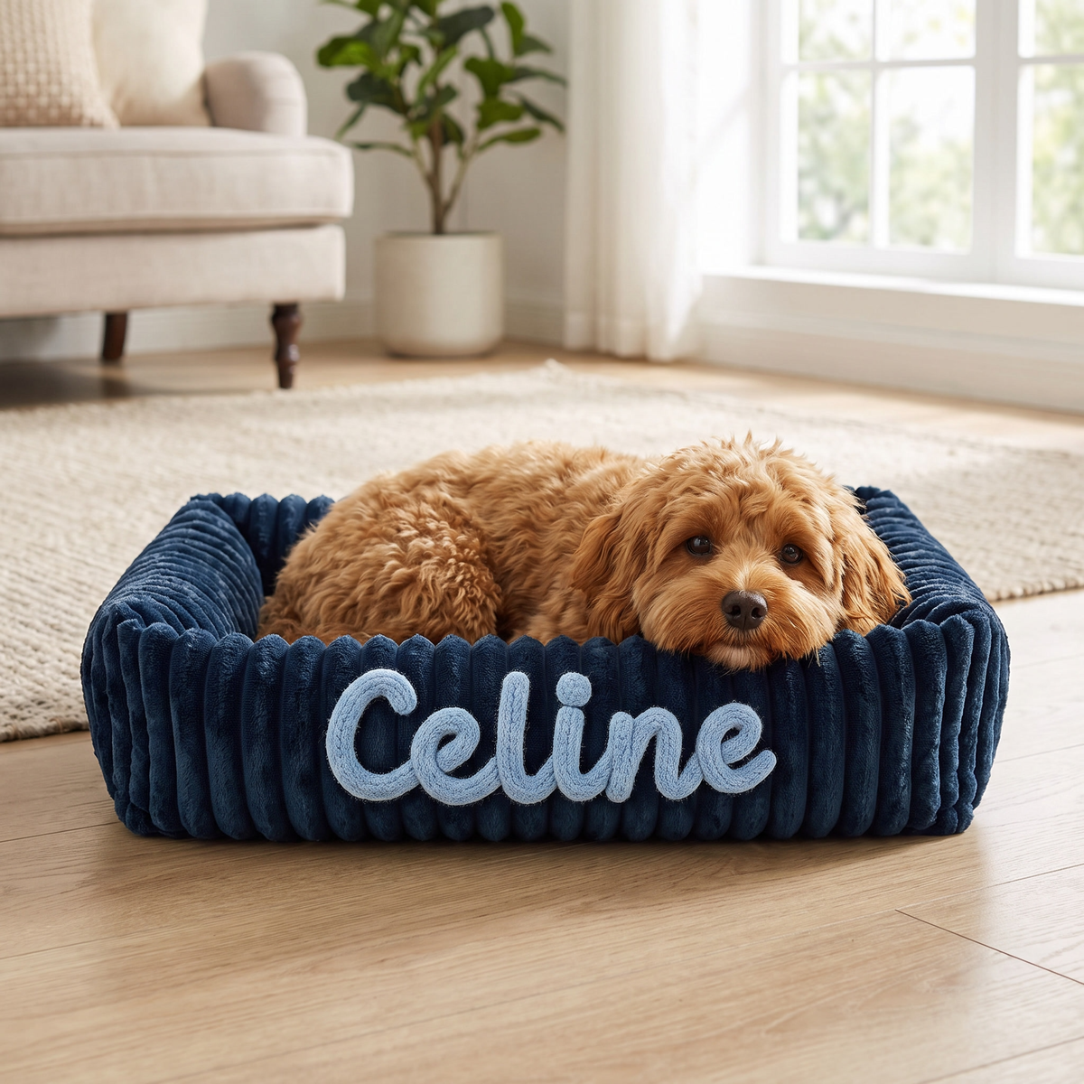 Personalized Puppy Bed – Soft Plush Dog Bed