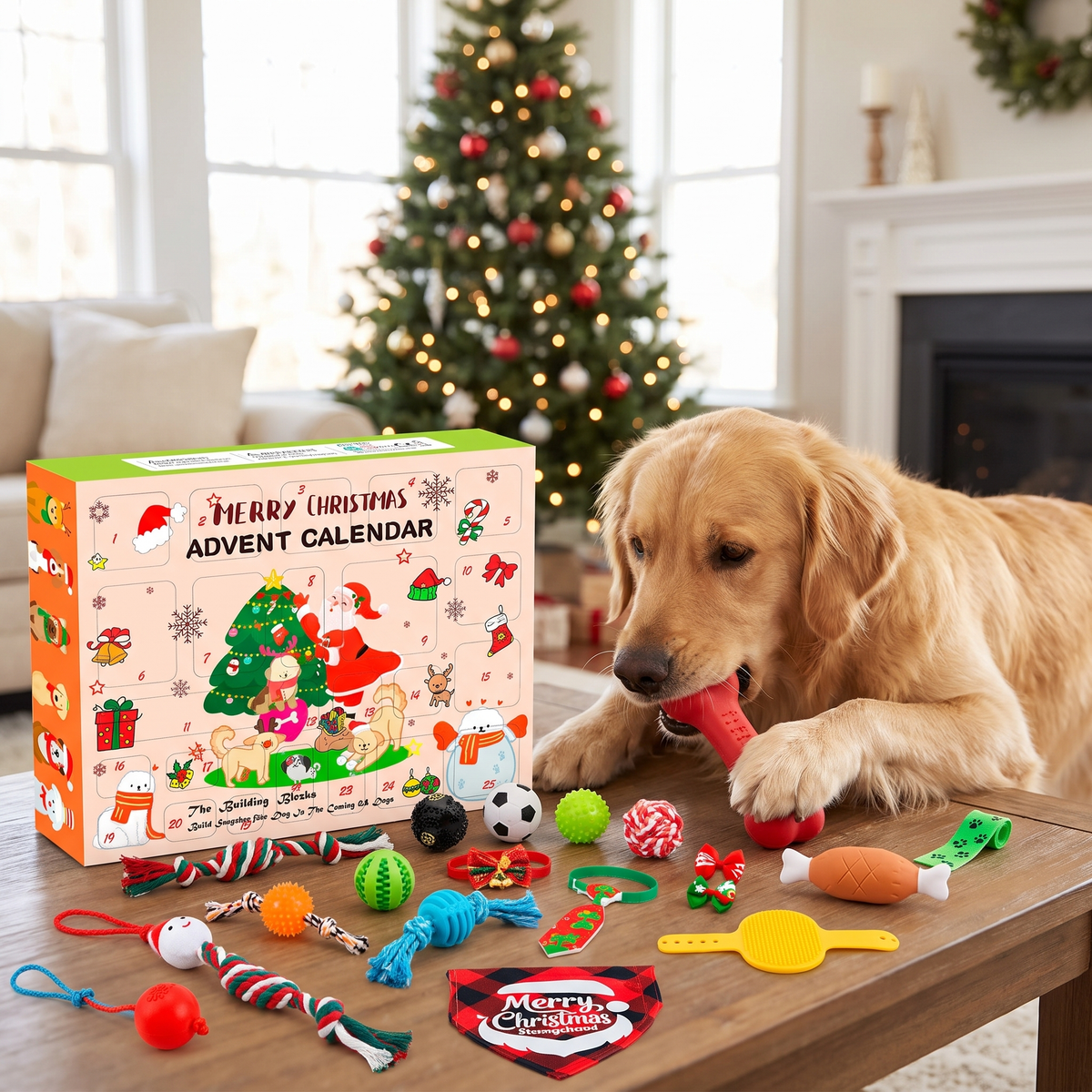 Christmas Dog Advent Calendar with Toys & Accessories