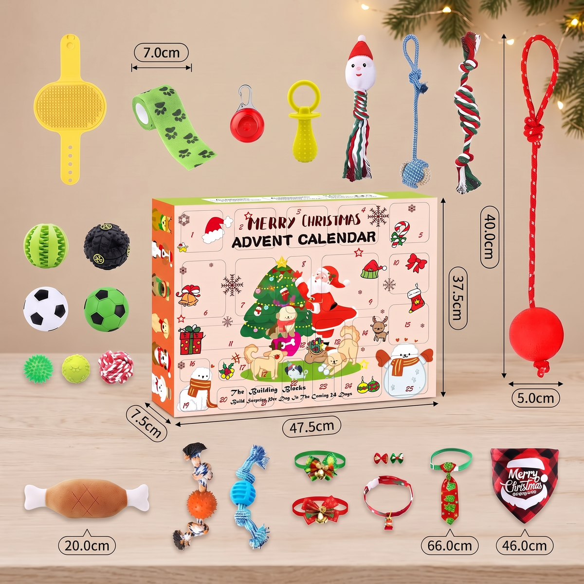 Christmas Dog Advent Calendar with Toys & Accessories