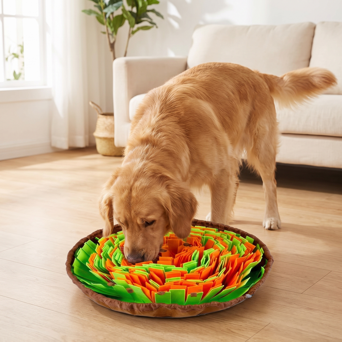 Interactive Dog Snuffle Mat for Nose Work & Treats