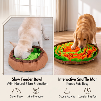 Interactive Dog Snuffle Mat for Nose Work & Treats