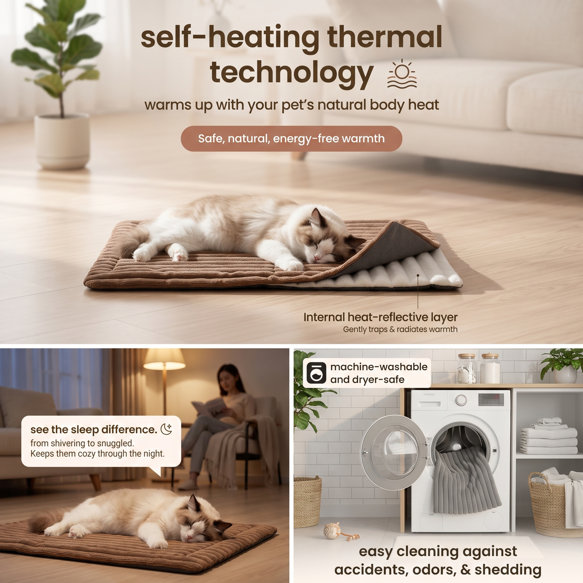 Soft Plush Cat Mat – Warm Comfortable Pet Cushion
