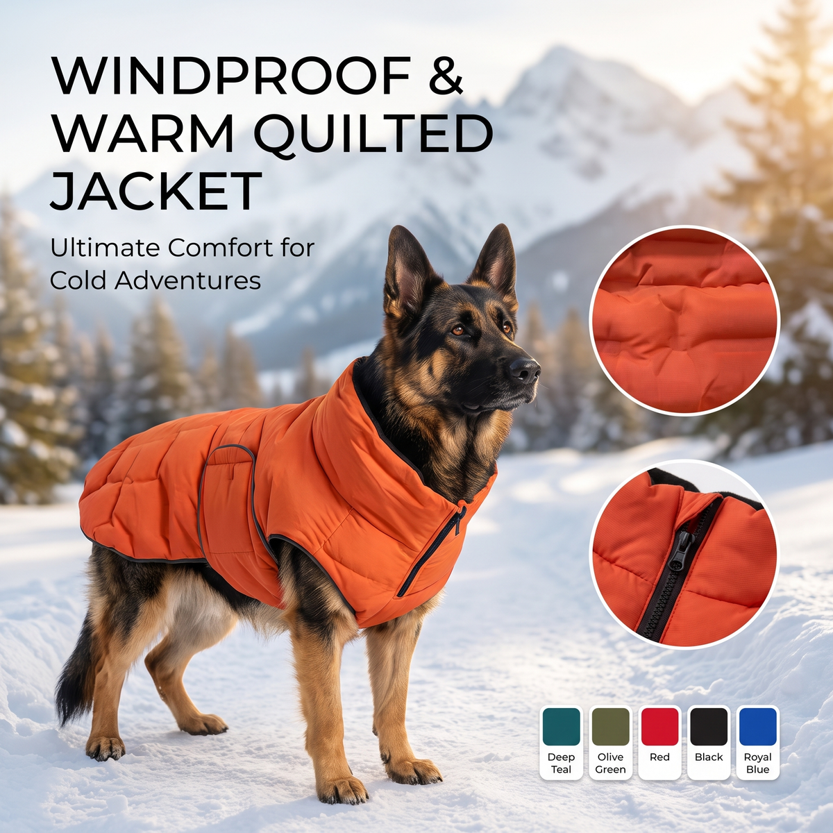 Waterproof Dog Jacket – Cozy Quilted Winter Vest