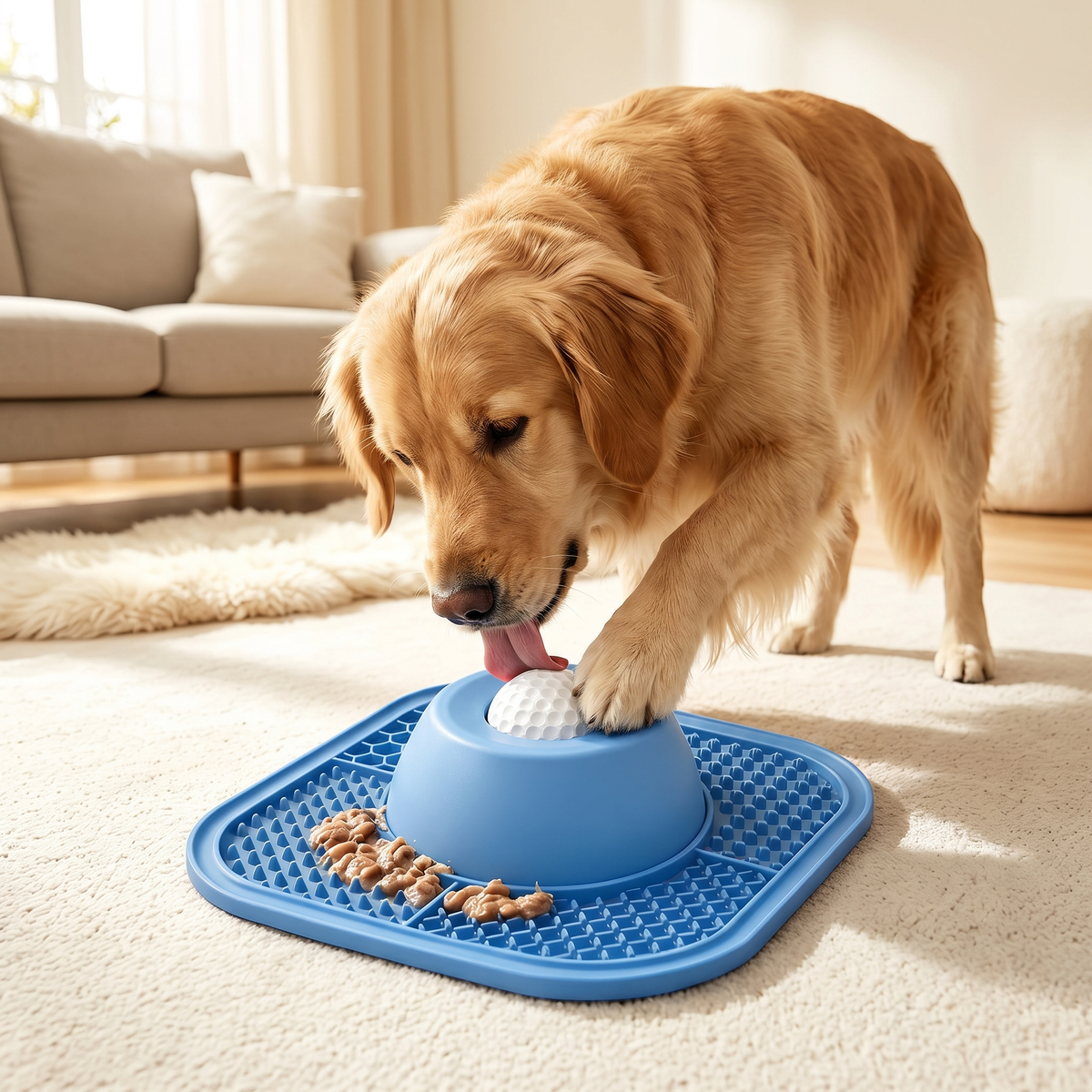 Dog Slow Feeder Bowl – Interactive Silicone Lick Mat