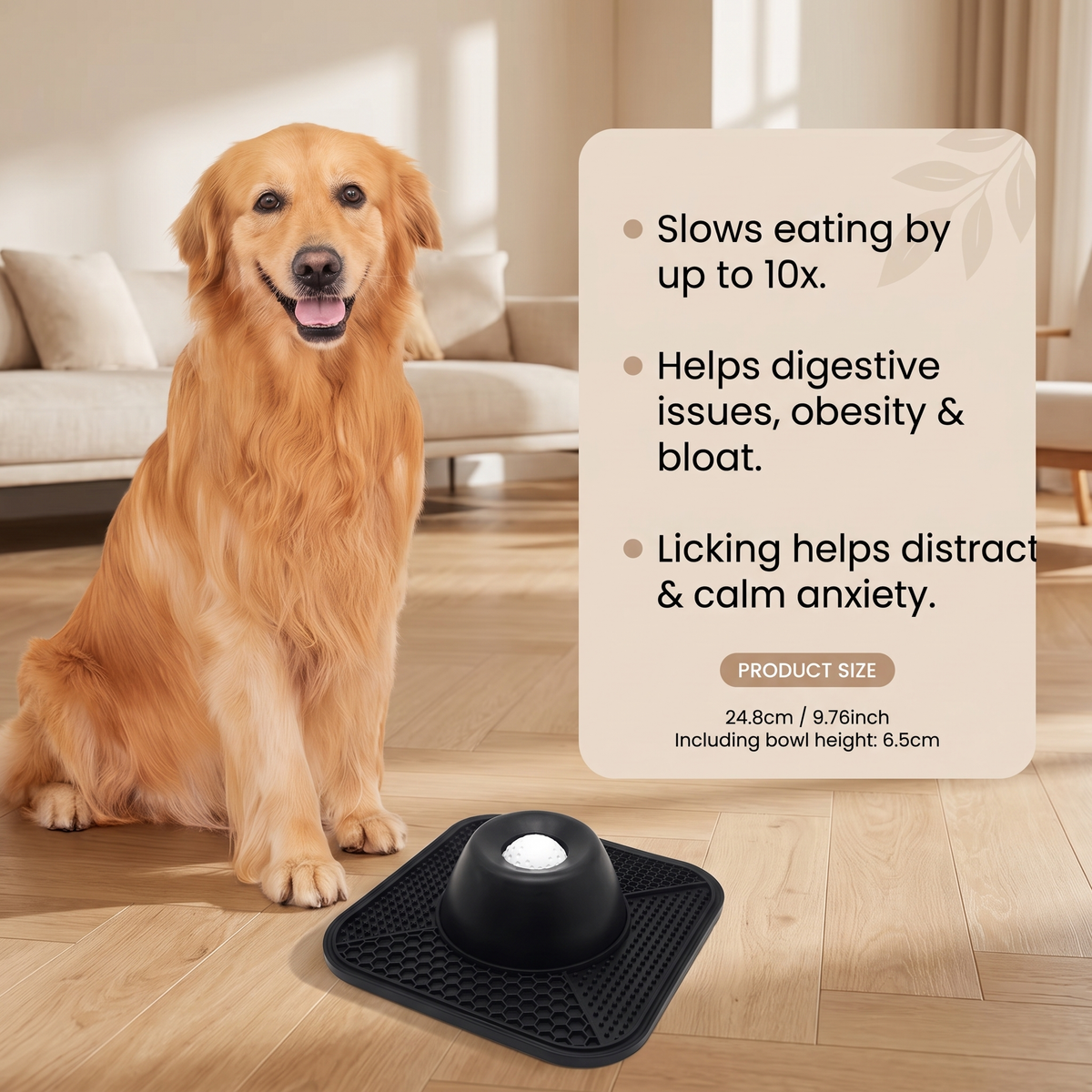 Dog Slow Feeder Bowl – Interactive Silicone Lick Mat
