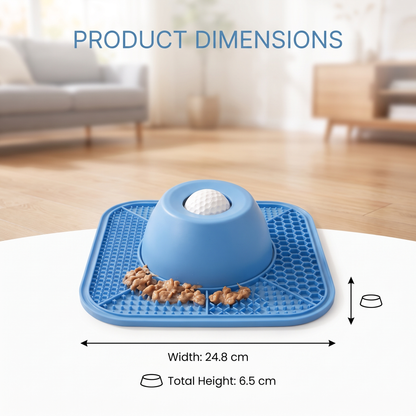 Dog Slow Feeder Bowl – Interactive Silicone Lick Mat