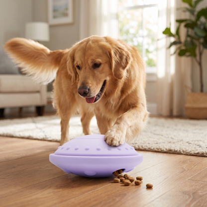 Dog Treat Dispensing Flying Saucer Toy