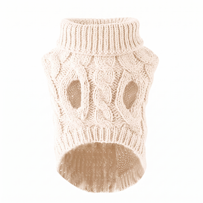 Cozy Cable Knit Dog Sweater – Warm Winter Pet Pullover