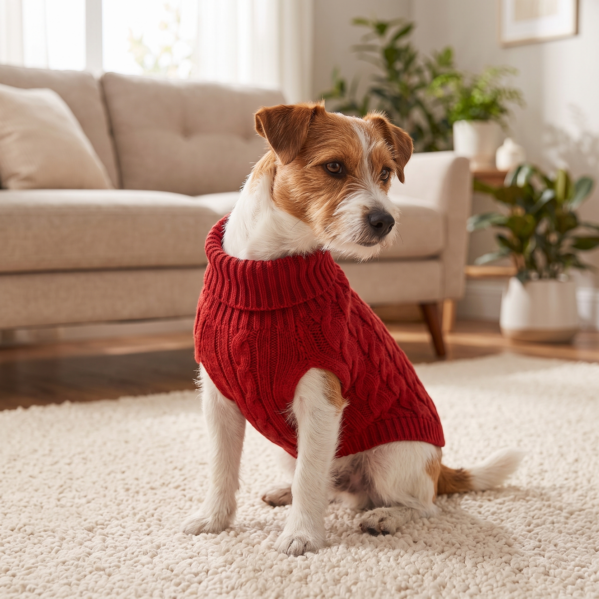 Cozy Cable Knit Dog Sweater – Warm Winter Pet Pullover