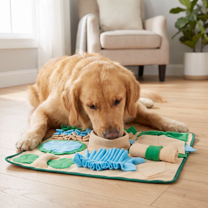 Interactive Dog Foraging Mat for Slow Feeding & Play