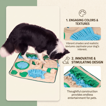 Interactive Dog Foraging Mat for Slow Feeding & Play