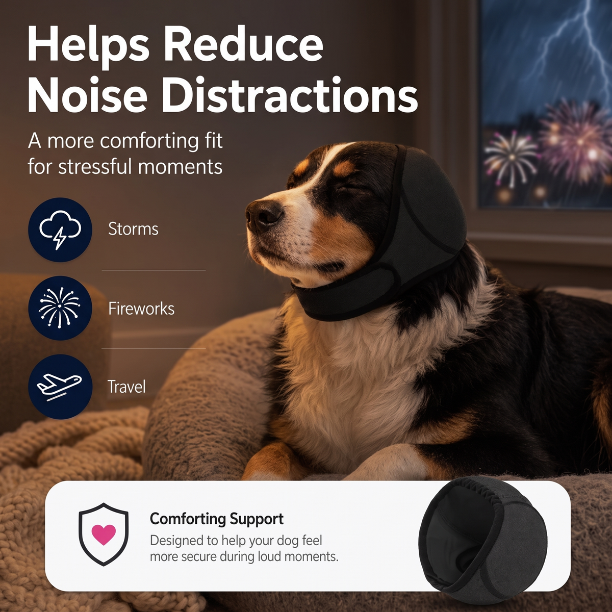 Dog Noise Cancelling Ear Muffs – Calming Ear Protection