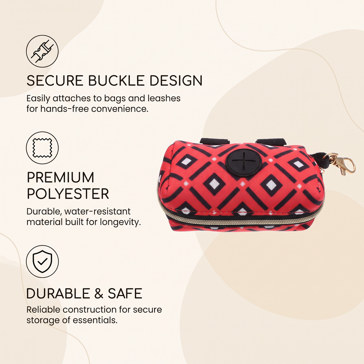 Portable Dog Poop Bag Dispenser – Stylish Waste Bag Holder