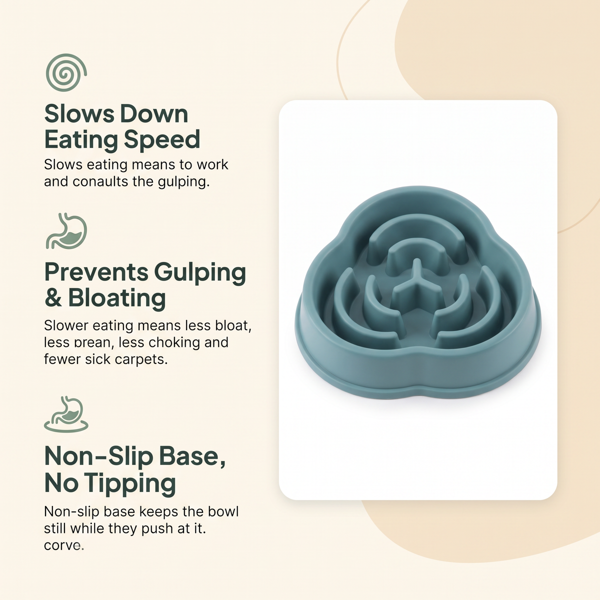 Cloud-Shaped Dog Slow Feeder Bowl – Puzzle Food Dish