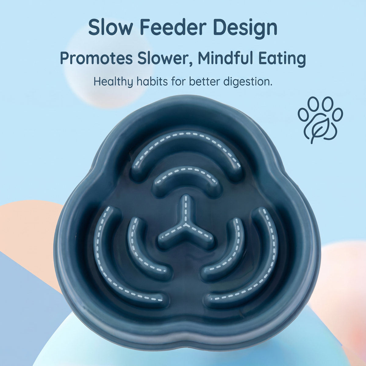 Cloud-Shaped Dog Slow Feeder Bowl – Puzzle Food Dish