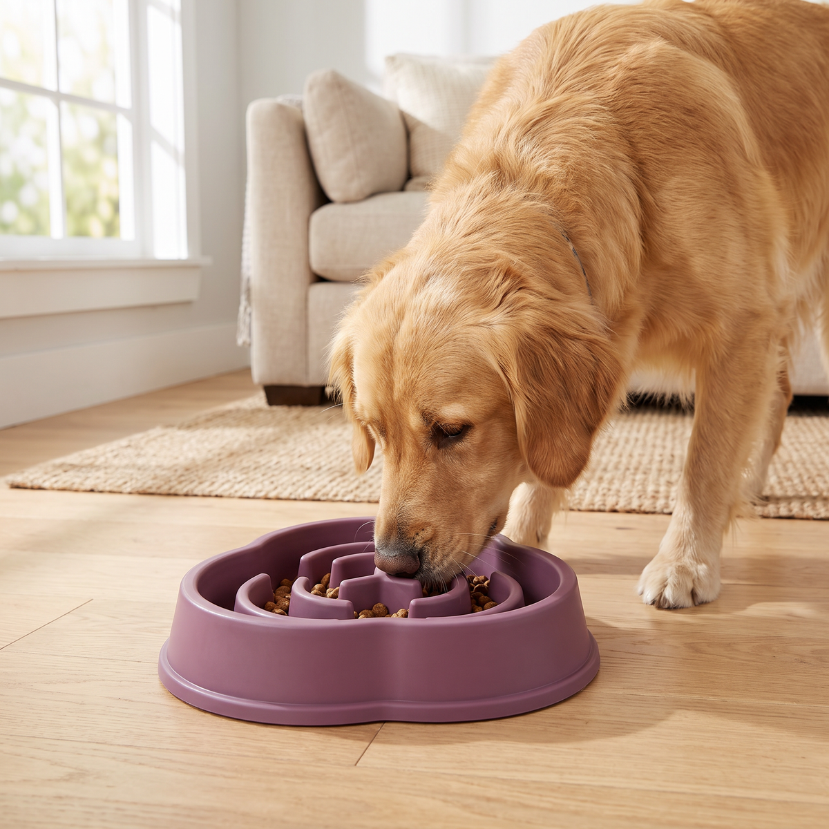 Cloud-Shaped Dog Slow Feeder Bowl – Puzzle Food Dish
